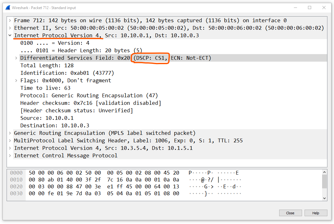 Wireshark Capture of ICMP ping