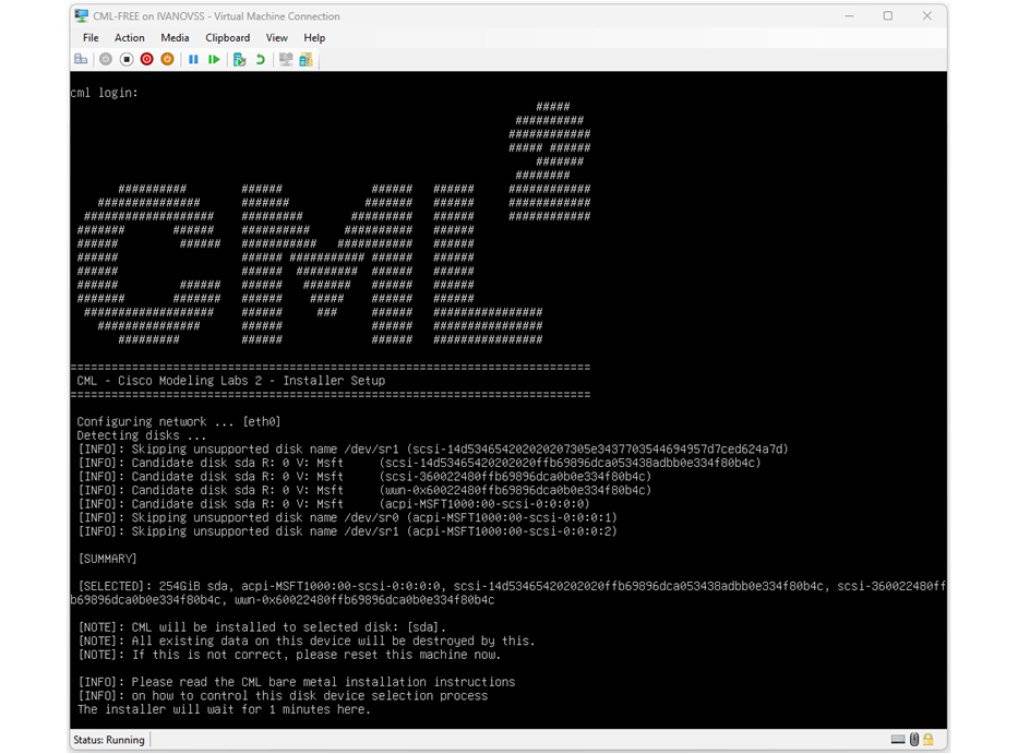 Start the CML VM