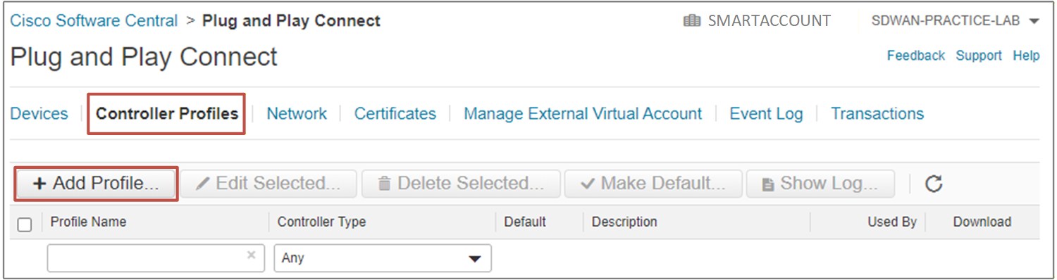 Add Controller Profile