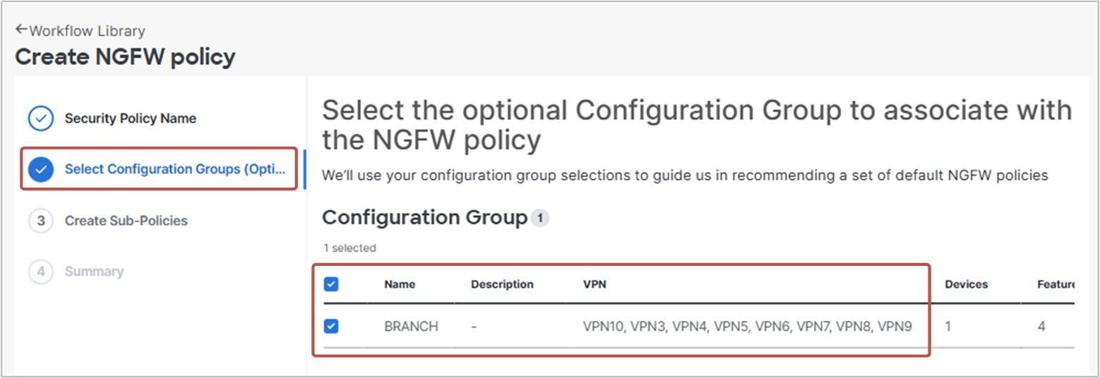 Figure 12.51. Selecting the configuration group.